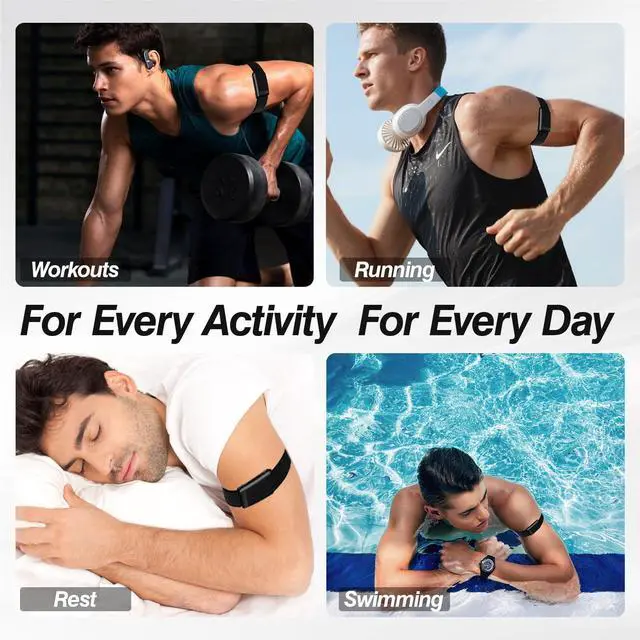 Alt view image 7 of 7 - Bicep Band Compatible with Whoop 5.0 One/Peak & Life (MGECG) - Breathable, Quick-Dry Comfortable Adjustable Nylon Arm Strap for Workout & Activity Tracking