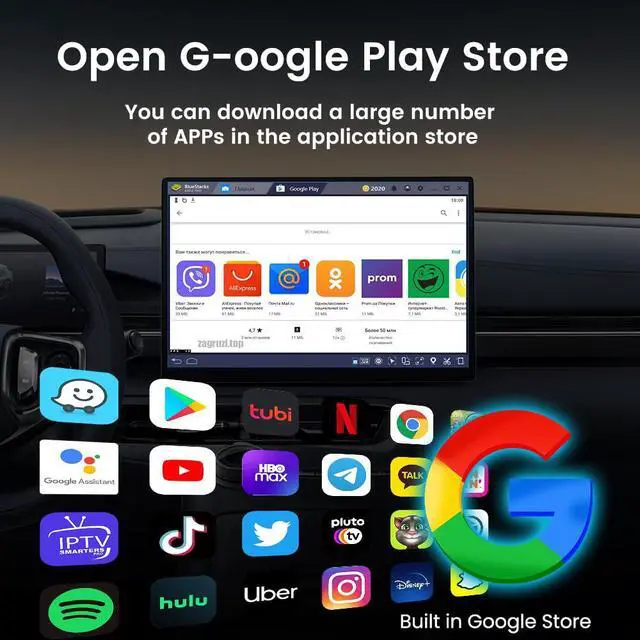 Alt view image 3 of 7 - CarPlay Box Streaming Device for Car YouTube, TikTok, Netflix CarPlay Adapter | Convert Wired to Wireless CarPlay & Android Auto | Android 13.0, 8-Core, 8GB+128GB, SM6225, Blue