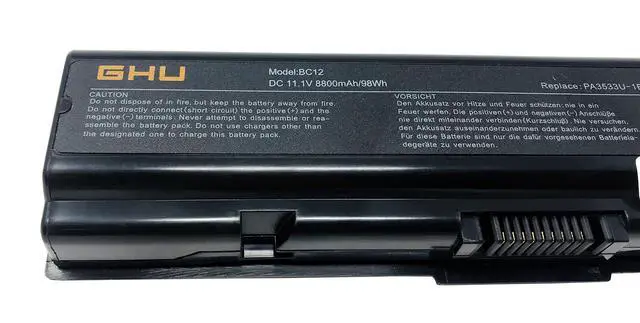 Alt view image 3 of 7 - New Battery 98 WH PA3727U-1BAS PA3727U-1BRS Compatible for Toshiba Satellite A200 A205 A210 A305 A505 L305 L455 L500 L505 PA3533U-1BRS PA3533U-1BAS PA3534U-1BAS PA3534U-1BRS PA3535U-1BAS