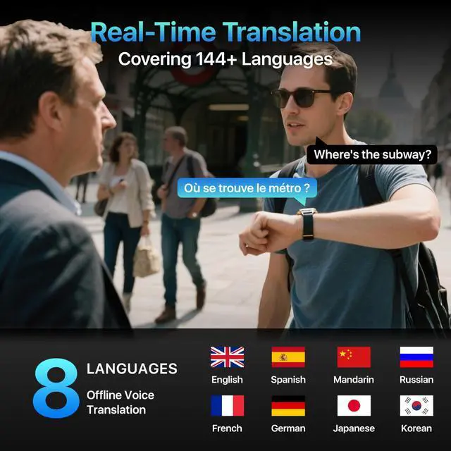 Alt view image 6 of 7 - AI Chatgpt,Smart Watch for Woman,Translator Watch,Fitness Tracker with Heart Rate & Sleep Monitor,Answer/Make Call,AMOLED Touchsreen, Watch for iPhone/Samsung/Android,50+Sport Modes,3ATM Waterproof