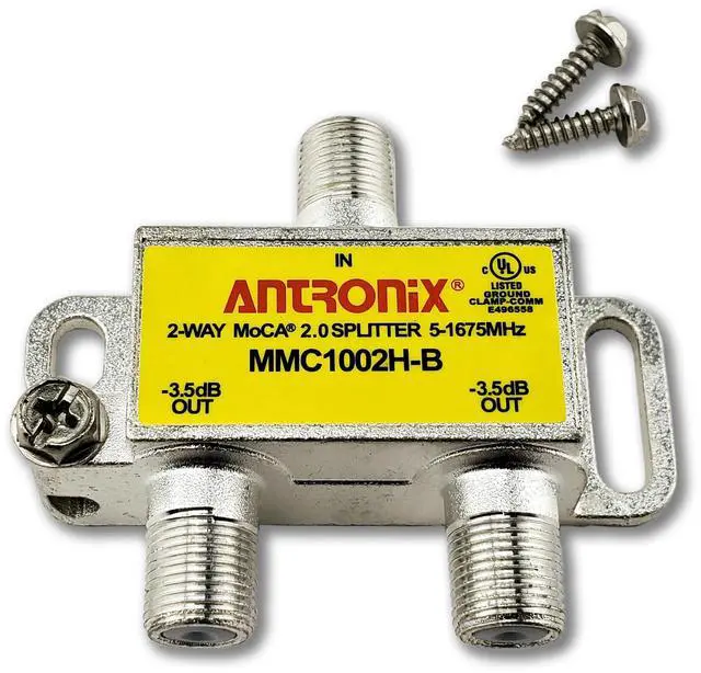 Alt view image 6 of 7 - 2 Way MMC1002H-B 5-1675 MHz MoCA 2.0 Splitter for Frontier Formerly Verizon Fios