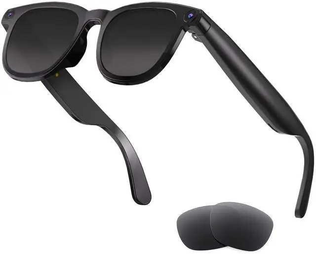Main image of AI Smart Glasses with Camera, 8MP HD Camera Glasses for Men, Women, AI Recording Glasses with Voice Assistant, Open-Ear Audio, Real-Time Translation, Video Recording Sunglasses for Life & Travel
