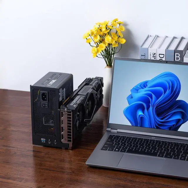 Alt view image 6 of 6 - ANQ-L336 Mini eGPU Enclosure 40Gbps Thunderbolt3/4 USB4 for Laptop Compatible with Win/Linux/MacOS/ROG Ally X/Claw 8, PCIe External GPU Dock with PD 85W, Support NVIDIA/AMD, DC/ATX/SFX/Flex