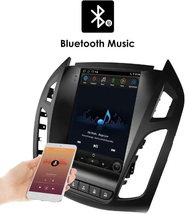 Alt view image 5 of 7 - Android14 Car Radio Upgrade for Frod Transit Connect/Tourneo Connect 2013-2018 10.4 Inch IPS Touch Screen Supports Wireless Carplay/Android Auto,SWC, WLAN/4G, FM 2GB & 64GB Car Tablet