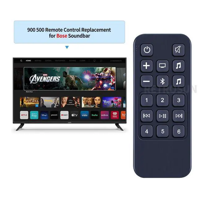 Alt view image 3 of 7 - New Replacement Soundbar Remote Control Compatible for Bose Smart Sound Bar 900 500 Speaker System