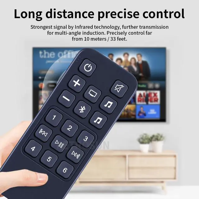 Alt view image 6 of 7 - New Replacement Soundbar Remote Control Compatible for Bose Smart Sound Bar 900 500 Speaker System