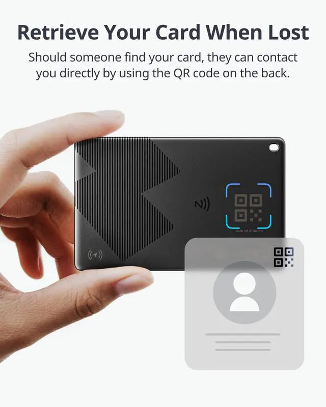 Alt view image 7 of 7 - Slim Wallet Tracker Card (2.5mm) Works with Apple Find My (iOS Only), Credit Card Finder for Wallet, Phone & Keys, IP67 Waterproof, Up to 3-Year Battery