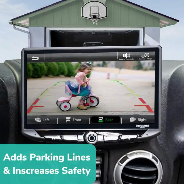 Alt view image 4 of 5 - Jeep Wrangler JK Spare Tire Mount AHD Backup Camera for Aftermarket Radios, IP67 Waterproof for 4x4 Off-Road Driving, Selectable Reverse Parking Lines, Wide Viewing Angle, Easy Install