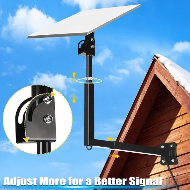 Alt view image 3 of 7 - 360°Adjustable Telescoping Starlink Pole Mount | Starlink Mount for Starlink Standard 4/4X/Gen 3, Starlink Long Wall Mount