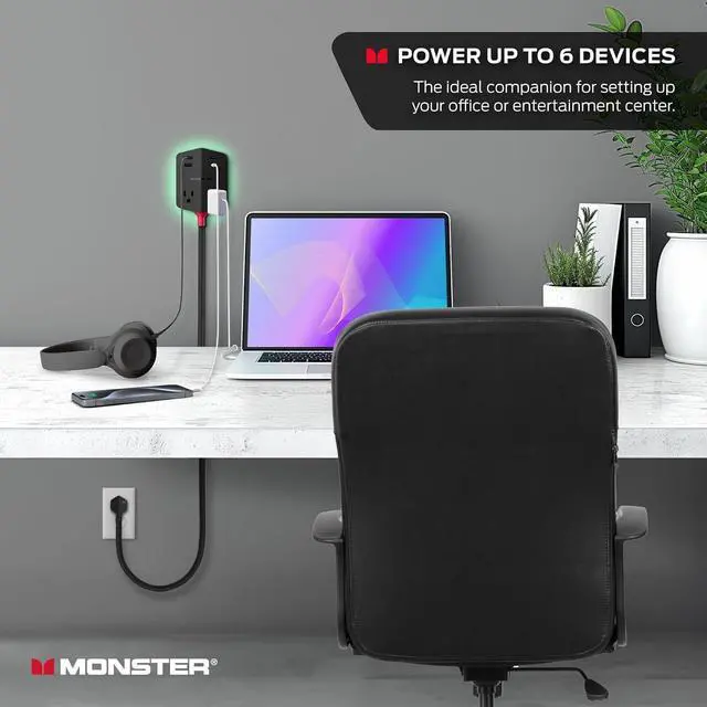 Alt view image 2 of 7 - Power Shield: Magnetic Wall Outlet Extender, Multiple Plug Outlet with 2 AC Outlets, 3 USB-A Ports, & 1 USB-C Port (20W)