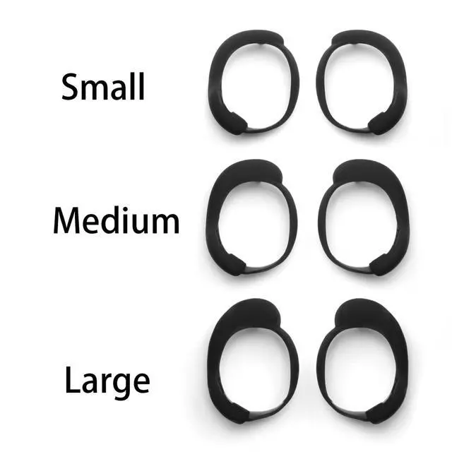 Alt view image 4 of 5 - Replacement Ear Tips for Bose QuietComfort Ultra 1&2 Wingtips | Anti-Slip Silicone Ear Wings Covers Eartip Accessories, 3 Pairs of Stability Bands (Black, Assorted S/M/L)