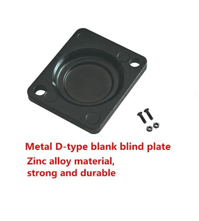 Alt view image 2 of 6 - 10PCS Panel-Mount Blank Plate, D-Series Metal Rack Mount | Durable Zinc Alloy Body,Standard D-Type Blind Plate,Dimension: 26*31mm, Fit XLR/86Panels