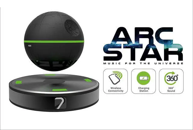 Alt view image 2 of 7 - Arc Star Floating Speaker | Bluetooth and NFC | Smartphone Charger | 360° Sound