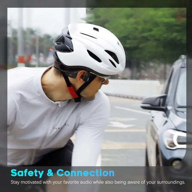 Alt view image 7 of 7 - Bone Conduction Headphones with Microphone, Open Ear Wireless Headphones Bluetooth 5.3,10Hr Playtime, Sports Earphones with Mic, Running Cycling Hiking