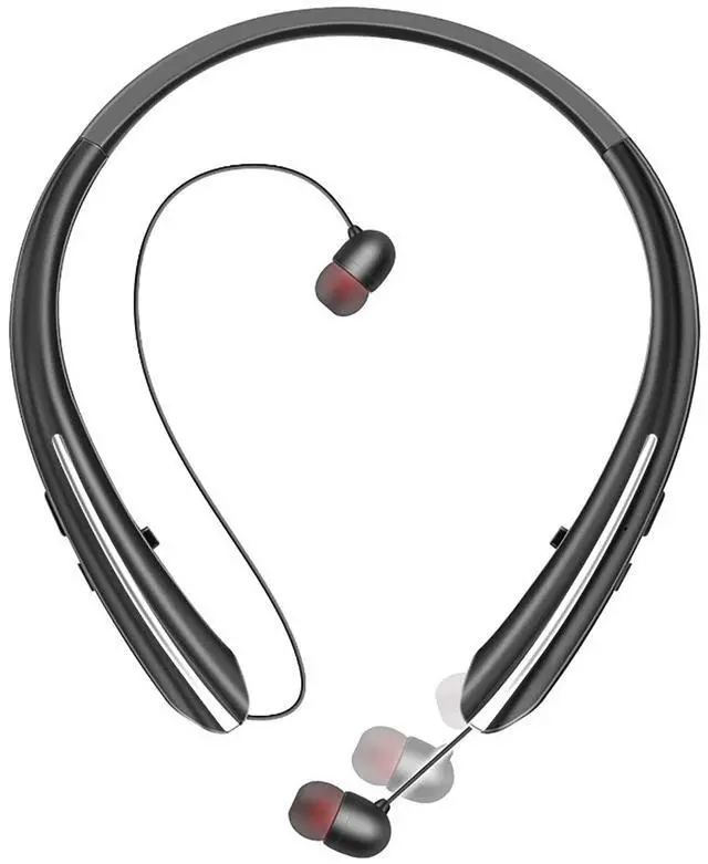 Main image of Neckband Bluetooth Headphones with Smart Noise Cancelling, 22H HiFi Stereo Sound, Bluetooth 5.3, Magnetic Retractable Earbuds, IPX5 Waterproof, Secure Fit for Sports, Gym, Travel