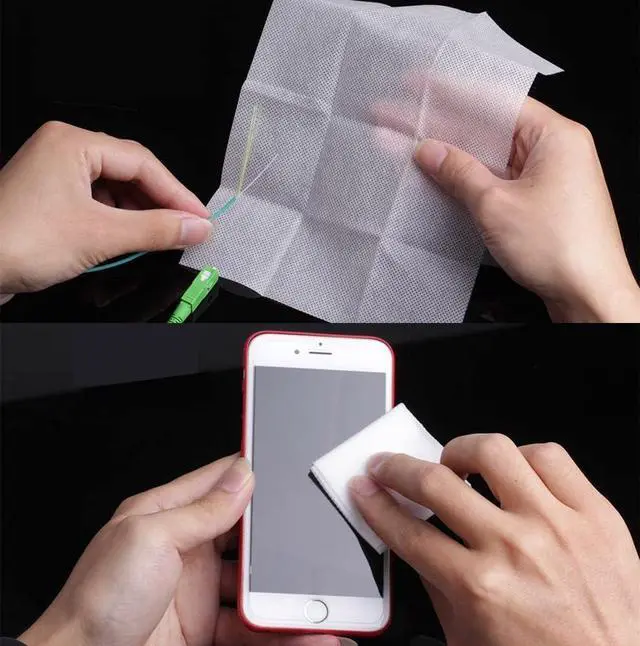 Alt view image 4 of 5 - ® - Pack of 50 Fiber Optic Cleaning Papers, for Decontamination of Bare Fibre Before Splicing and Fibre Optic Connector Ends