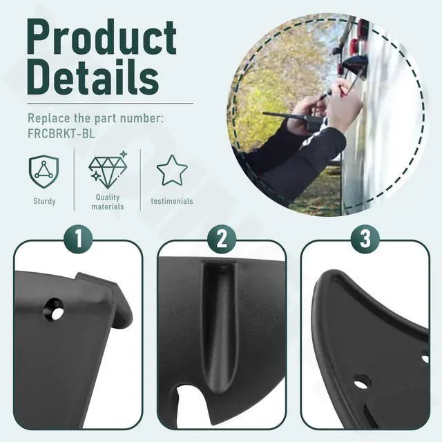 Alt view image 3 of 7 - FRCBRKT-BL Mounting Bracket for Furr-ion Backup Camera/RV Camera | Also Compatible with Backup Cam-era System Mounting Kit (Moun-ting Bracket Only)