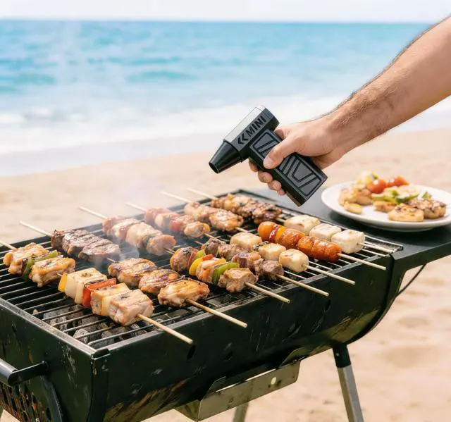 Alt view image 6 of 7 - Mini Handheld Blower Hand held Mini Turbo Fan Rechargeable Air Duster Electric Compressed Air Duster Snow Blower Cordless 105000 RPM 4-Gear Adjustable for Car/BBQ/Keyboard/Home/Outdoor