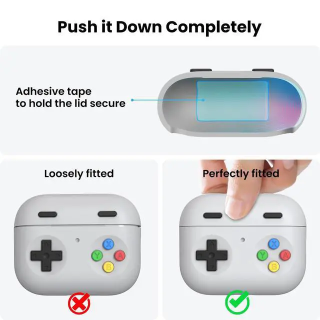 Alt view image 4 of 7 - for AirPods Pro 3 Case(2025) Silicone Game Console Design Case for Apple AirPods Pro 3rd Generation, 3D Button Airpod Pro 3 Cover for Men Women