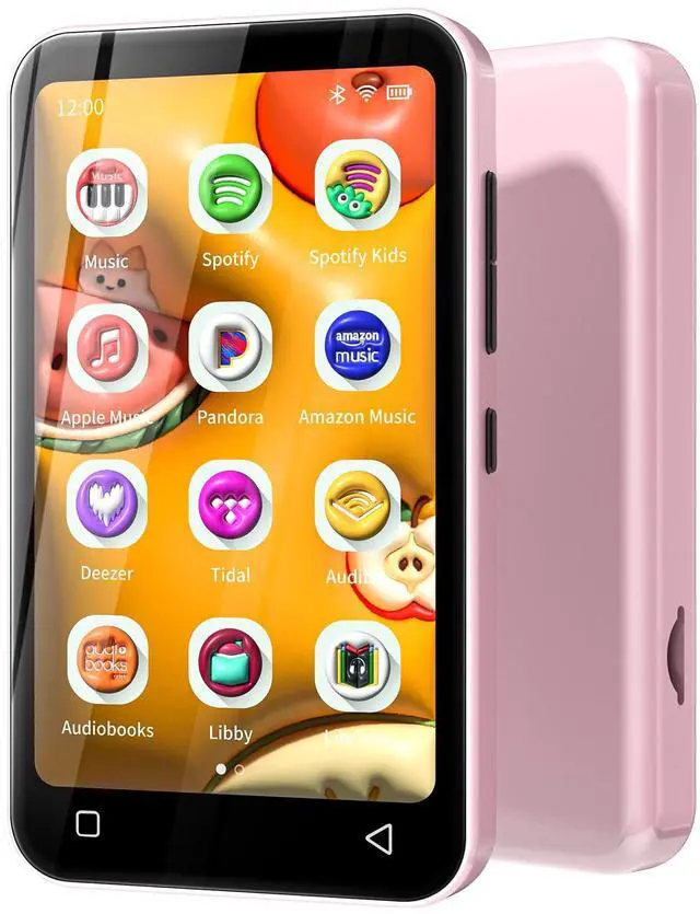 Main image of 80GB Kids MP3 Player with Bluetooth and WiFi, Parental Controls, 4" Music Player with Spotify, Audible Up to 1TB Pink