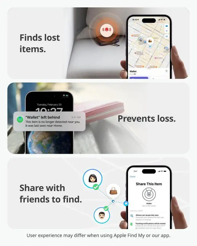 Alt view image 4 of 7 - Slim Wallet Tracker Card (2.5mm) Works with Apple Find My (iOS Only), Credit Card Finder for Wallet, Phone & Keys, IP67 Waterproof, Up to 3-Year Battery