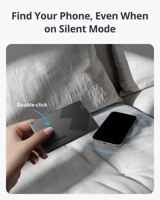 Alt view image 6 of 7 - Slim Wallet Tracker Card (2.5mm) Works with Apple Find My (iOS Only), Credit Card Finder for Wallet, Phone & Keys, IP67 Waterproof, Up to 3-Year Battery