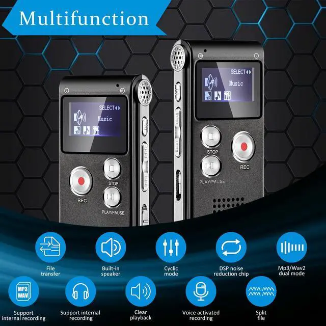 Alt view image 4 of 6 - 5 Pcs EVP Recorder Ghost Hunting Kit Paranormal Digital Voice Recorders with 4 LED Motion Activated Cat Balls Voice Activated Recorder with Playback for Home Outdoor Paranormal Equipment(Black)