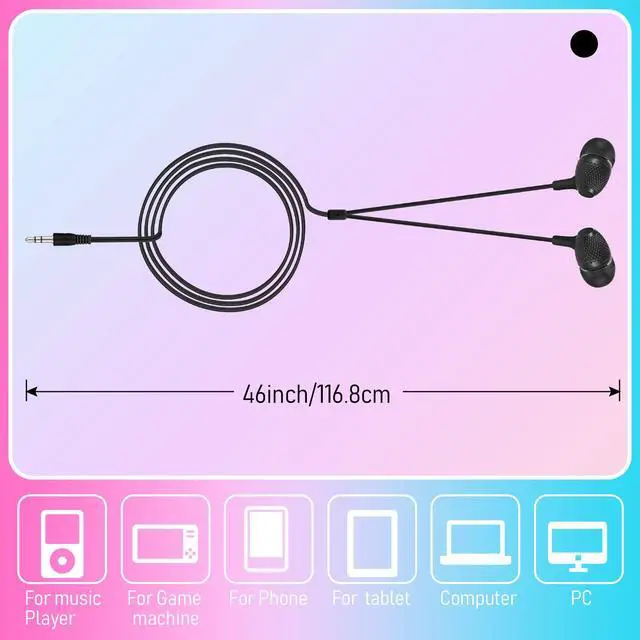 Alt view image 5 of 7 - 250 Pack Earbuds Bulk Kids Earbuds Headphones Classroom Earphones with Wire Ear Headphones for Schools Classrooms Libraries Children Students Gift (Black)