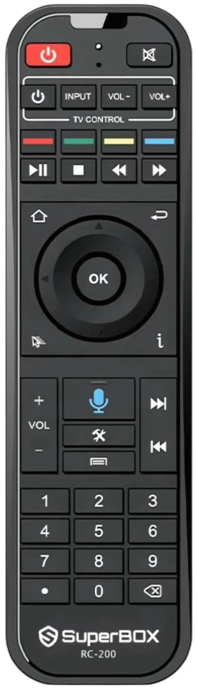 Main image of Original Super Box RC-200 Remote Control with Voice Command and Bluetooth for S6 Max, S6 Ultra, S5 Max, S5 Pro, Elite Pro+, Elite Ultra