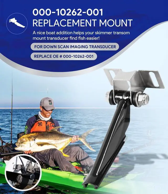 Alt view image 2 of 6 - 000-10262-001 Replacement Mount for DSI Skimmer, Transducer Mount Bracket Compatible with Skimmer Transom Mount Transducer for DSI, 3D and TotalScan Skimmer Transducers
