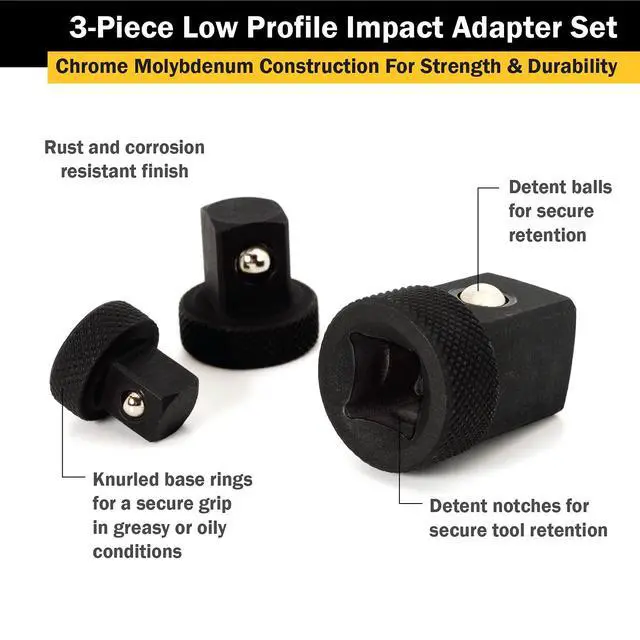Alt view image 3 of 5 - Tools 30936 Low Profile Adapter Set,One Size