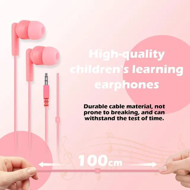 Alt view image 3 of 7 - 100 Pack Bulk Earbud Headphones Earphones for Classroom Students | Classroom Students Kids Children Gifts Adult Wholesale Earphones