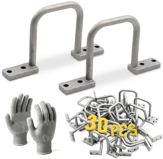 Main image of 2" Aluminum Cable Management D Ring 30 Pack Cable Organizer Silver | Aluminum Alloy | Gloves included | Easy Screw-Mount | Tangle Free Solutions for Home & Office