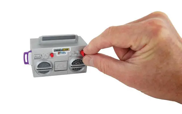 Alt view image 3 of 6 - Boombox, Retro 80s Fully Functional Miniature Boombox. Play Your Music with Included USB Stick!