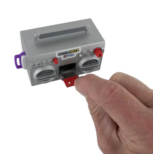 Alt view image 4 of 6 - Boombox, Retro 80s Fully Functional Miniature Boombox. Play Your Music with Included USB Stick!