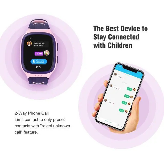 Alt view image 5 of 7 - 4G Kids Smart Watch GPS Tracker - Smartwatch with Two Way Call Video Calling 7 Puzzle Games Voice Chat SOS School Mode Pedometer Geo-Fence Touch Screen Alarm Clock Smartwatches for Boys Girls