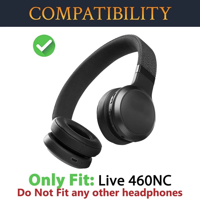 Alt view image 2 of 7 - Earpads for JBL Live 460NC Headphones - Black