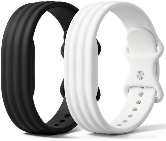 Main image of 2 Pack Silicone Bands for Google Fitbit Air Active Band for Men Women | Sweat & Water Resistant, Soft Breathable Adjustable Sport Straps for Fitbit Air Screenless Fitness Tracker, Active & Everyday