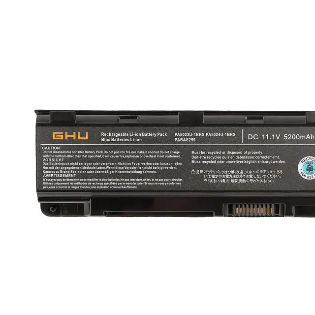Alt view image 3 of 7 - PA5024U-1BRS Laptop Battery 58Wh Replacement for Toshiba Satellite C875 C855 C855D L855 L875 M840 P875 P845 P855 S855, PA5025U PA5026U PABAS259
