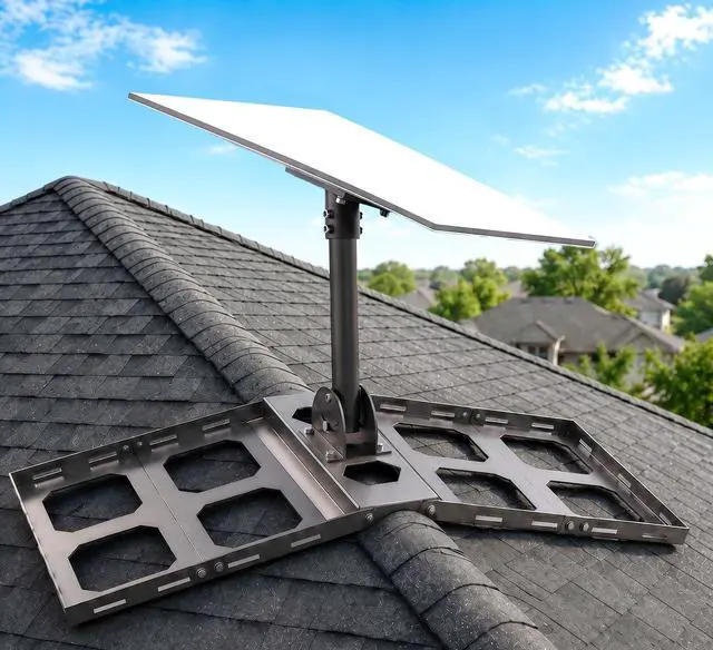 Main image of Starlink Roof Mount for Standard 4/4X/Gen 3 Roof Ridge Mounting Kit | No Drilling Required, 360° Adjustable Angle, Heavy Duty V3 Dish Ridgeline Mount, Include Metal Pipe Adapter, Quick Setup