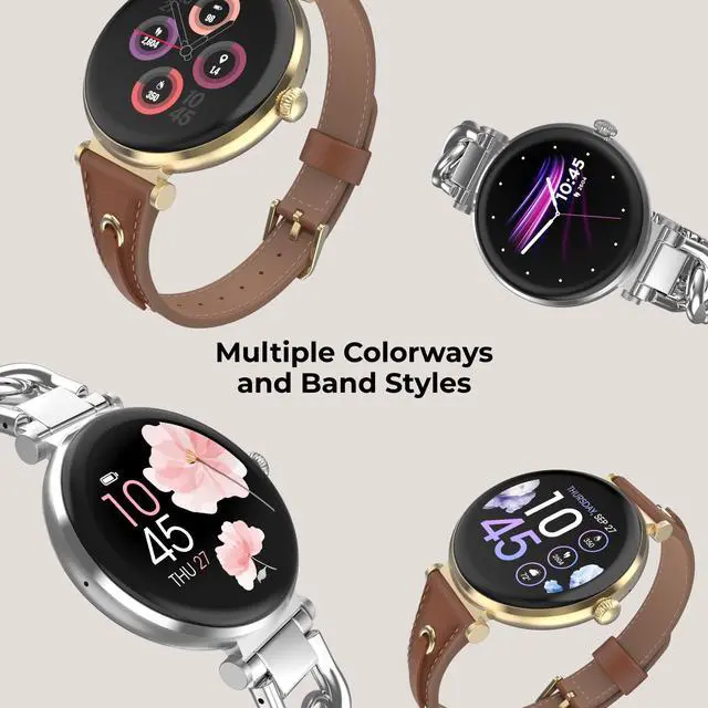 Alt view image 4 of 7 - Bloom Smart Watch for Women, 1.32 AMOLED Display Fitness Tracker with Bluetooth Calling, Heart Rate & Sleep Tracking, 60+ Sports Modes, IP68 Waterproof Smartwatch for Android & iPhone