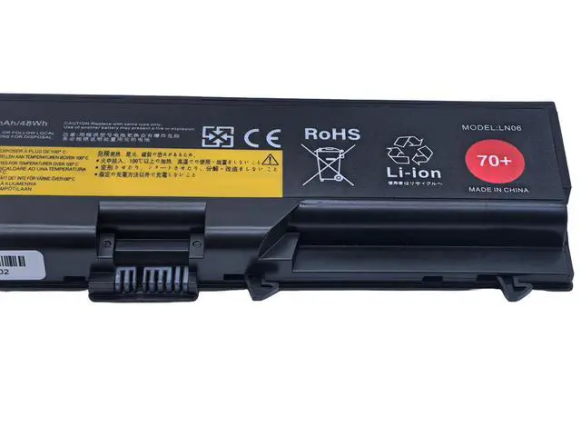 Alt view image 3 of 7 - ThinkPad 70+ Laptop Battery 48Wh Replacement for Lenovo T410 T420 T430 T430i T510 T530 W510 W520 W530 L410 L420 L430 L530 SL430, Compatible with 0A36302 0A36303 45N1001 42T4751 57Y4185 57Y4186