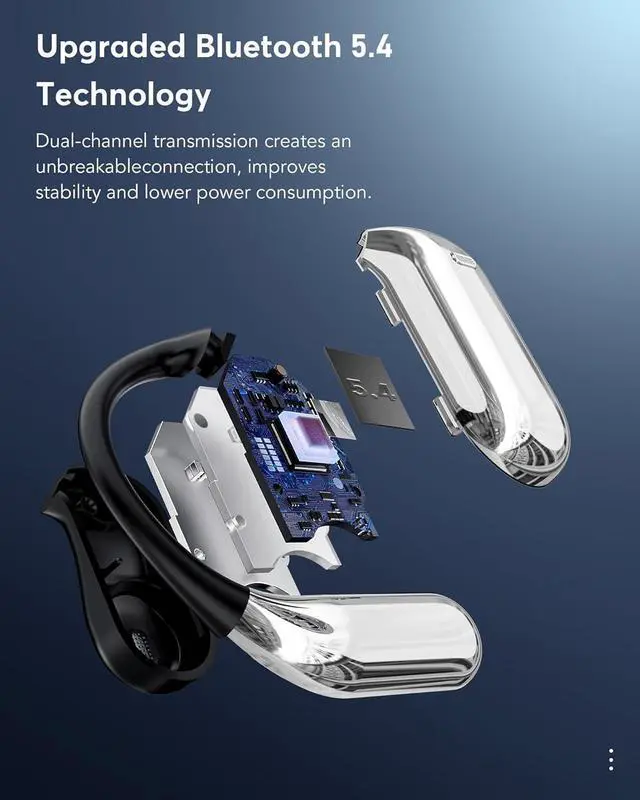 Alt view image 7 of 7 - AI Language Translation Earbuds, OWS LCD Touchscreen Real-Time Translator for 144 Languages & Accents Includes Free Subscription Translation Device Earphones for Travel Business Learning, Black 1