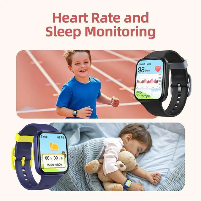 Alt view image 4 of 7 - Kids Smart Watch with Parent-Child Task & Reward System, Fun Fitness Tracker with 20 Sports Modes, Heart Rate & Sleep Monitor, IP68 Waterproof, Great Birthday Gift for Boys Girls 5-16, Black
