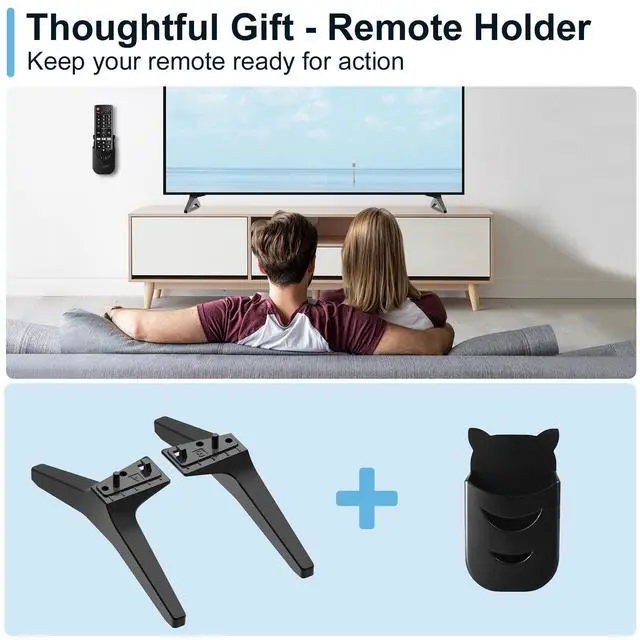 Alt view image 4 of 7 - 49" 50" 55" TV Stand for LG TV Legs for 55UJ6300 55UJ6540 55UK6200 55UK6300 55UK6500 55LJ550M 55UM7300 55UN6900 55LJ5550 50UK6500 49UK6300 MAM643660 MEZ64114730 Replacement Legs for LG TV with Screws