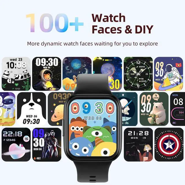 Alt view image 7 of 7 - Kids Smart Watch with Parent-Child Task & Reward System, Fun Fitness Tracker with 20 Sports Modes, Heart Rate & Sleep Monitor, IP68 Waterproof, Great Birthday Gift for Boys Girls 5-16, Black