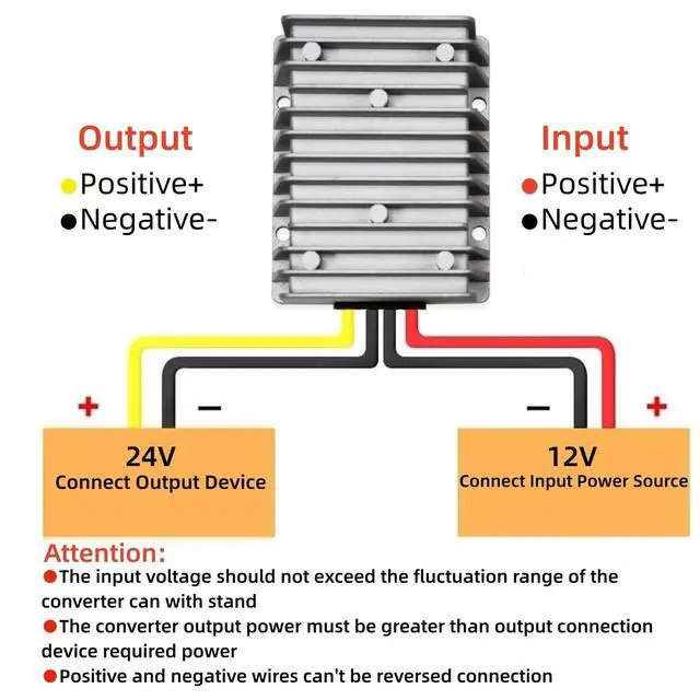 Alt view image 5 of 7 - DC-DC Boost Converter 12V to 24V 20A 480W Waterproof | Step-up voltage regulator power supply module, Ideal for golf cart, club car, boat, truck and other vehicles