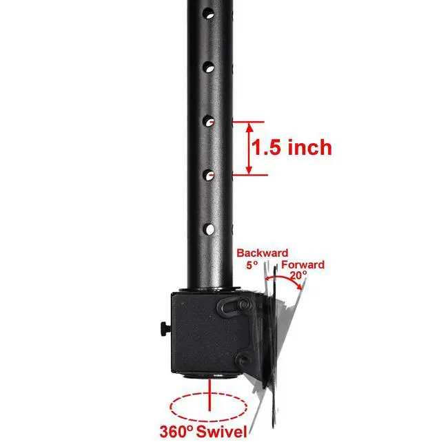 Alt view image 6 of 7 - ML405B2 LCD LED UHD Monitor TV Ceiling Mount for Most 19 22 23 24 26 27 28 29 32 39 42 Flat Panel Display with VESA100x100, 75x75, Fit Flat and vaulted Ceiling M0B