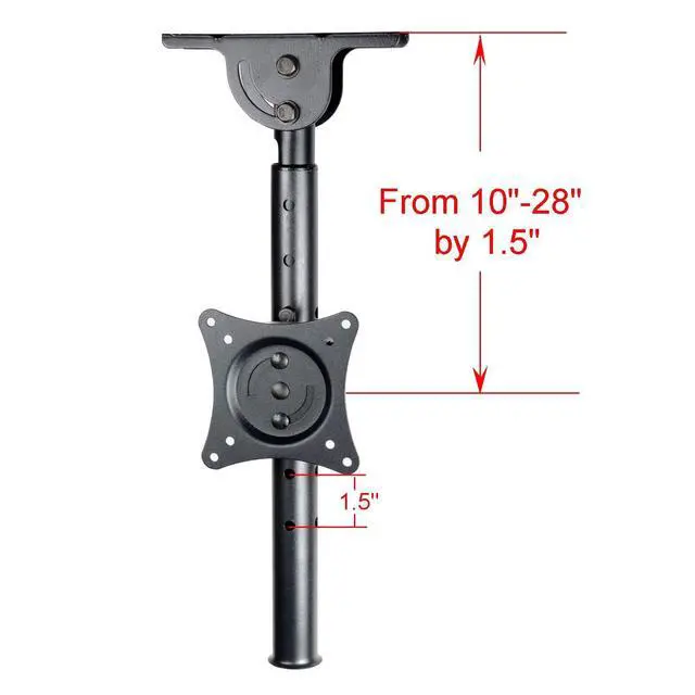 Alt view image 2 of 7 - ML405B2 LCD LED UHD Monitor TV Ceiling Mount for Most 19 22 23 24 26 27 28 29 32 39 42 Flat Panel Display with VESA100x100, 75x75, Fit Flat and vaulted Ceiling M0B