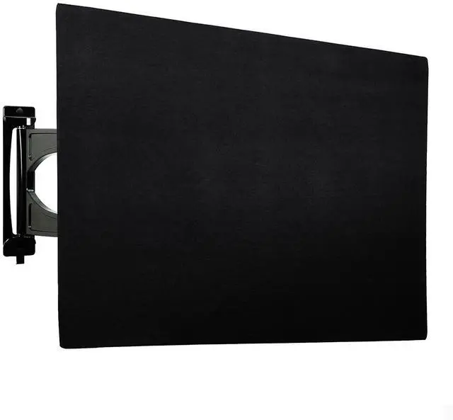 Main image of Indoor TV dust cover, elastic fabric with adjustable size, Suitable for most brands of 76-85 inch flat or curved TVs(Black, 76 - 85 inches)